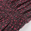 image:imageGRACE KARIN Womens VNeck ALine Knee Length Dress with PocketsBlack Pink Floral