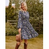 image:imageGRACE KARIN Womens VNeck ALine Knee Length Dress with PocketsNavy Brown