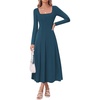 image:imageGRACE KARIN 2026 Womens Cotton Fall Wedding Guest Midi Dresses with PocketsNavy