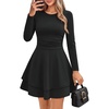 image:imageGRACE KARIN 2026 Womens Fall Long Sleeve Party Mini Dresses with PocketsBlack