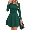 image:imageGRACE KARIN 2026 Womens Fall Long Sleeve Party Mini Dresses with PocketsDark Green