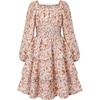 image:imageGRACE KARIN Girls Fall Long Sleeve Floral Christmas Cute Shirred Dress 716Orangebrown Flowers