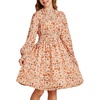 image:imageGRACE KARIN Girls Long Sleeve Floral Dress Fall Winter Casual Dresses 614YBeige Flower