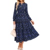Black Blue Floral