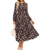 Brown White Floral