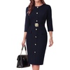 image:imageGRACE KARIN Womens 34 Sleeve Work Office Business Casual DressNavy Blue