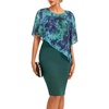 image:imageGRACE KARIN Womens Chiffon Cape Wedding Guest Mother of The Bride DressGreen Floral