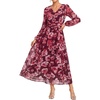 image:imageGRACE KARIN Womens Floral Long Sleeve Wedding Guest DressRed Floral