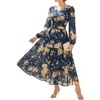 Dark Blue With Yellow Flowers