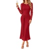 image:imageGRACE KARIN Womens Long Sleeve Bodycon Wedding Guest DressRed