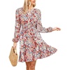 image:imageGRACE KARIN Womens VNeck ALine Knee Length Dress with PocketsMulticolored