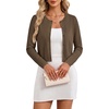 image:imageGRACE KARIN Cropped Cardigan Sweaters for Women Cotton Bolero Shrugs for Dresses Summer Fall Fashion Outfits Clothes 2026Coffee