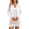 image:imageGRACE KARIN Cropped Cardigan Sweaters for Women Cotton Bolero Shrugs for Dresses Summer Fall Fashion Outfits Clothes 2026Ivory White
