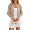 image:imageGRACE KARIN Cropped Cardigan Sweaters for Women Cotton Bolero Shrugs for Dresses Summer Fall Fashion Outfits Clothes 2026Khaki