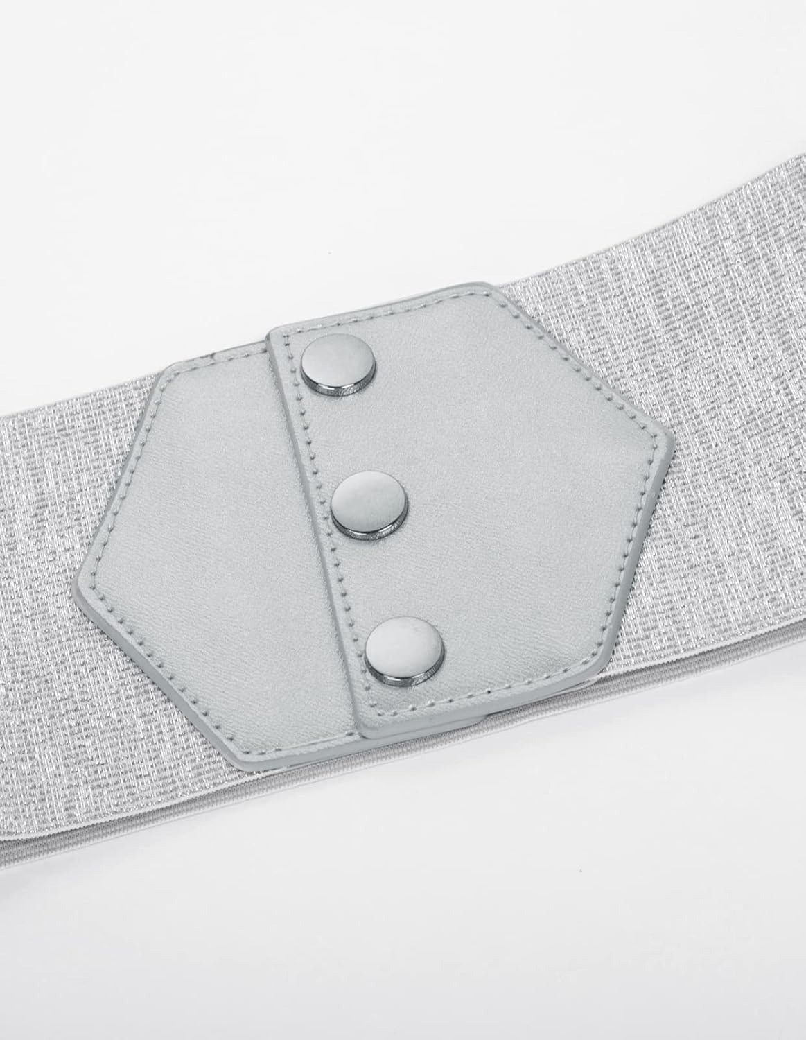 image:imageGRACE KARIN Women Wide Elastic Vintage Belt Corset SnapButton WaistbandSilver