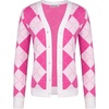 image:imageGRACE KARIN Cardigan Sweaters for Women Fall Argyle Sweater Preppy ClothesPink White