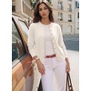 image:imageGRACE KARIN Cashmere Cardigan Sweaters for Women Merino Wool Fall SweatersCream White