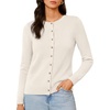 image:imageGRACE KARIN Cashmere Cardigan Sweaters for Women Merino Wool Fall SweatersCream White
