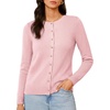 image:imageGRACE KARIN Cashmere Cardigan Sweaters for Women Merino Wool Fall SweatersLight Pink