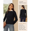 image:imageGRACE KARIN Cashmere Sweaters for Women Merino Wool Soft Fall Sweater TopBlack