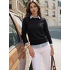 image:imageGRACE KARIN Cashmere Sweaters for Women Merino Wool Soft Fall Sweater TopBlack