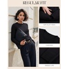 image:imageGRACE KARIN Cashmere Sweaters for Women Merino Wool Soft Fall Sweater TopBlack
