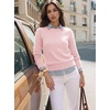 image:imageGRACE KARIN Cashmere Sweaters for Women Merino Wool Soft Fall Sweater TopLight Pink