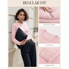 image:imageGRACE KARIN Cashmere Sweaters for Women Merino Wool Soft Fall Sweater TopLight Pink
