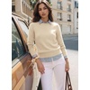 image:imageGRACE KARIN Cashmere Sweaters for Women Merino Wool Soft Fall Sweater TopOatmeal