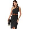 image:imageGRACE KARIN Wide Belt for Women Suede Elastic Chunky Belts with BuckleBlackbrown