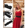 image:imageGRACE KARIN Wide Belt for Women Suede Elastic Chunky Belts with BuckleSuedeblack
