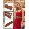 image:imageGRACE KARIN Wide Belt for Women Suede Elastic Chunky Belts with BuckleSuedebrown