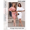 image:imageGRACE KARIN Wide Belt for Women Suede Elastic Chunky Belts with BuckleSuedekhaki