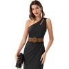 image:imageGRACE KARIN Wide Belt for Women Suede Elastic Chunky Belts with BuckleSuedekhaki