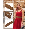 image:imageGRACE KARIN Wide Belt for Women Suede Elastic Chunky Belts with BuckleSuedekhaki