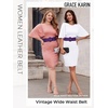 image:imageGRACE KARIN Wide Belt for Women Suede Elastic Chunky Belts with BuckleSuedepurple