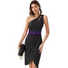 image:imageGRACE KARIN Wide Belt for Women Suede Elastic Chunky Belts with BuckleSuedepurple