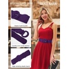 image:imageGRACE KARIN Wide Belt for Women Suede Elastic Chunky Belts with BuckleSuedepurple