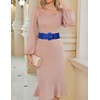 image:imageGRACE KARIN Wide Belt for Women Suede Elastic Chunky Belts with BuckleSuederoyal Blue