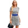 image:imageGRACE KARIN Wide Belt for Women Suede Elastic Chunky Belts with BuckleSuederoyal Blue