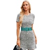 image:imageGRACE KARIN Wide Belt for Women Suede Elastic Chunky Belts with BuckleSuedeteal
