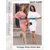 image:imageGRACE KARIN Wide Belt for Women Suede Elastic Chunky Belts with BuckleSuedeteal