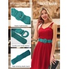image:imageGRACE KARIN Wide Belt for Women Suede Elastic Chunky Belts with BuckleSuedeteal
