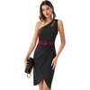 image:imageGRACE KARIN Wide Belt for Women Suede Elastic Chunky Belts with BuckleSuedewine Red