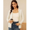 image:imageGRACE KARIN Women 100 Merino Wool Cardigan Sweater Zip Up Hoodie SweaterWhite