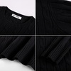image:imageGRACE KARIN Women 100 Merino Wool Sweater Cable Long Sleeve Sweaters Crew Neck Casual Fall Fashion Clothes OutfitsBlack