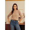 image:imageGRACE KARIN Women 100 Merino Wool Sweater Cable Long Sleeve Sweaters Crew Neck Casual Fall Fashion Clothes OutfitsCamel