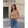 image:imageGRACE KARIN Women 100 Merino Wool Sweater Cable Long Sleeve Sweaters Crew Neck Casual Fall Fashion Clothes OutfitsCamel