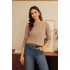 image:imageGRACE KARIN Women 100 Merino Wool Sweater Cable Long Sleeve Sweaters Crew Neck Casual Fall Fashion Clothes OutfitsCamel