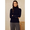 image:imageGRACE KARIN Women Cashmere Sweaters Turtleneck Merino Wool Dressy PulloverNavy Blue